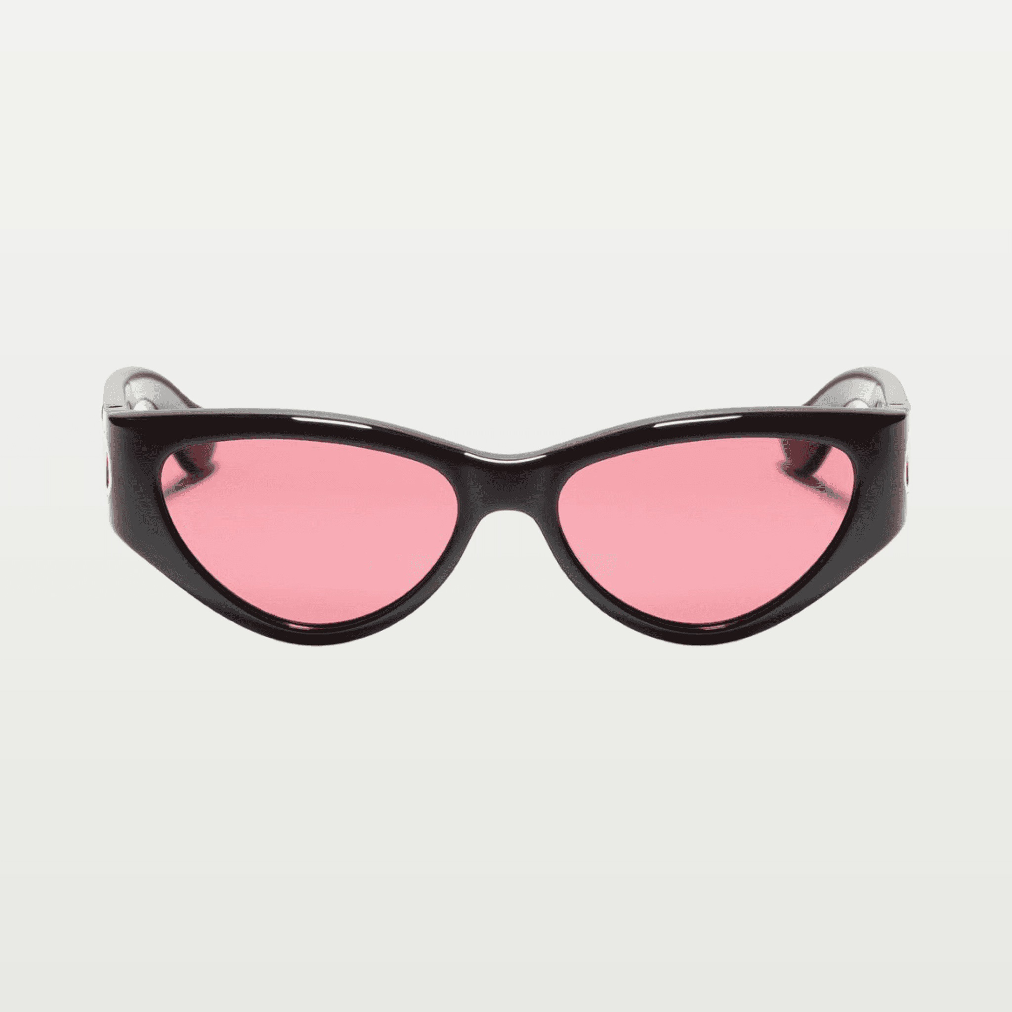 Cat-Eye Acetate Eyewear — BLACK/RED image