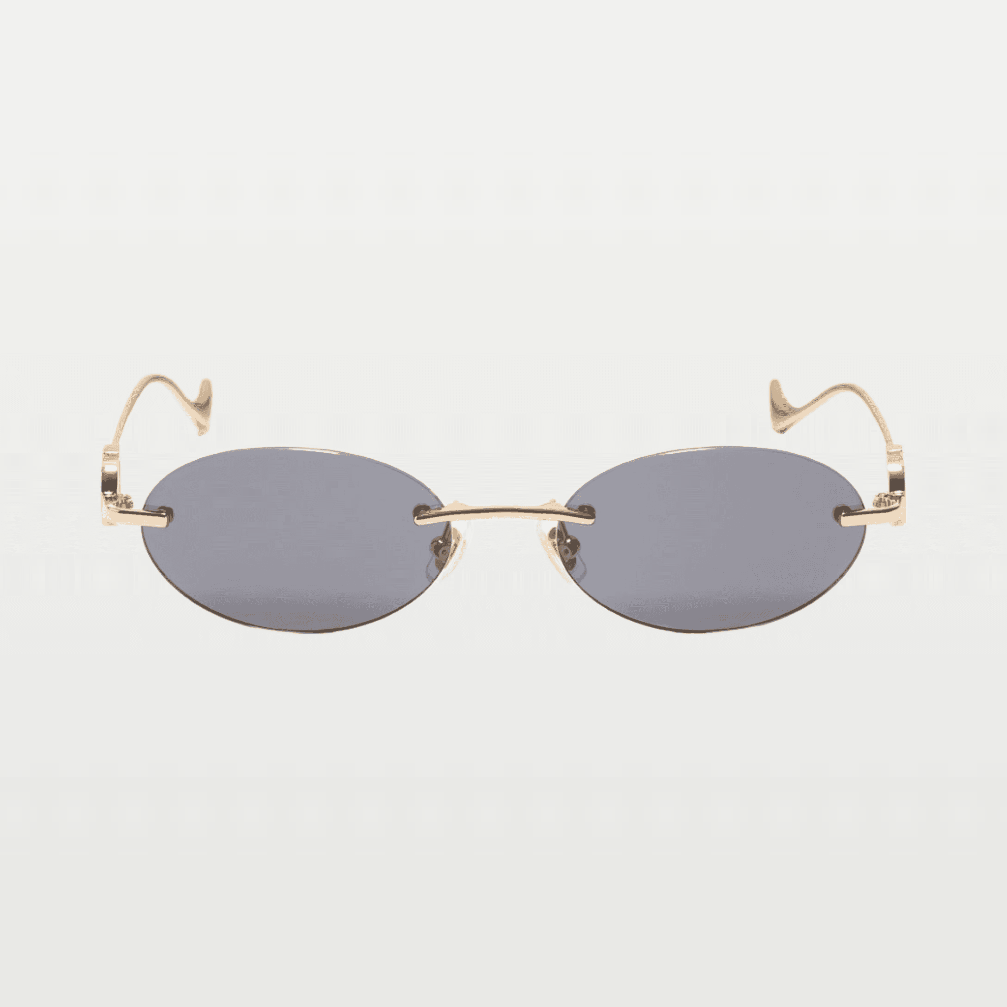 Geometric Metal Eyewear — GOLD/GREY image