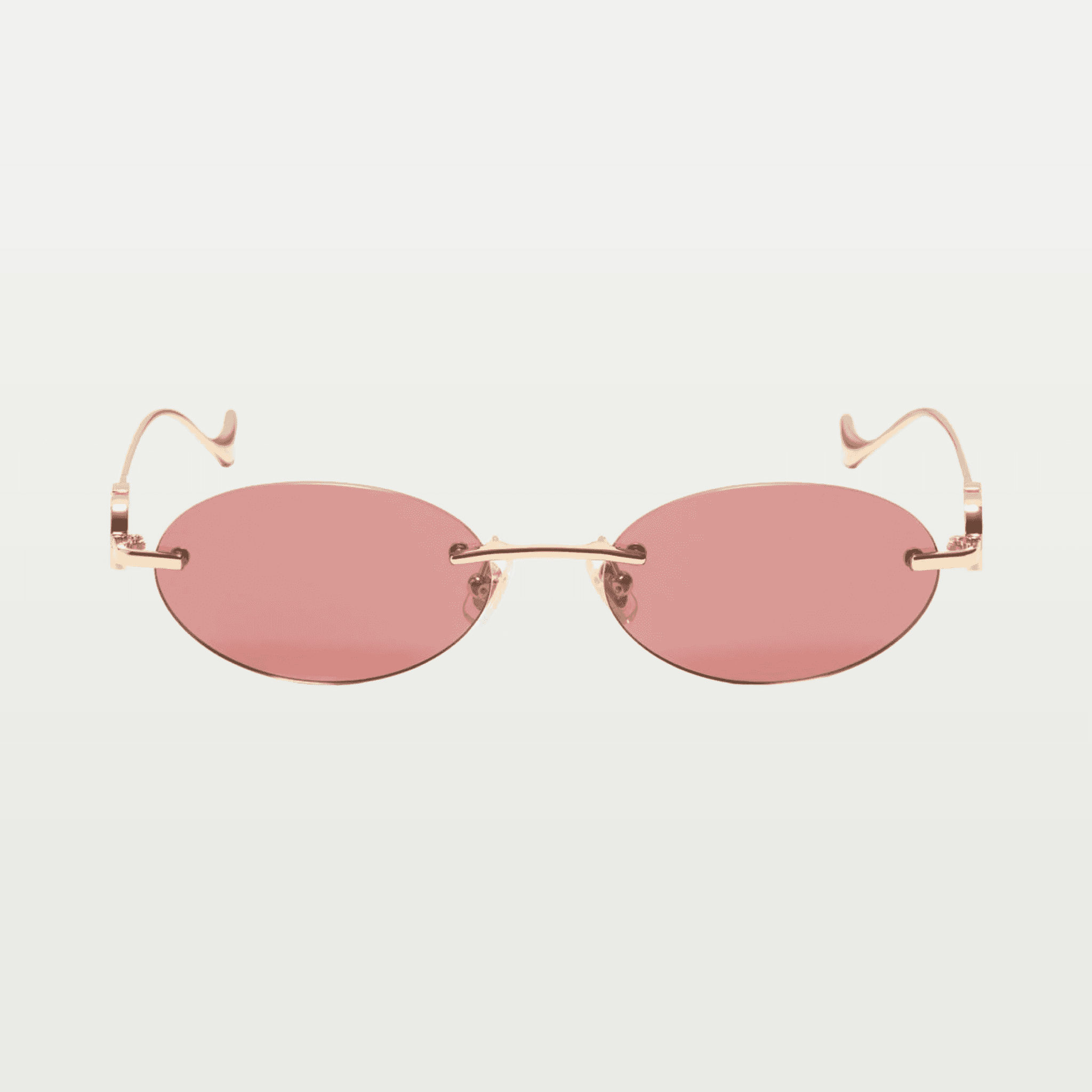 Geometric Metal Eyewear — GOLD/BROWN image