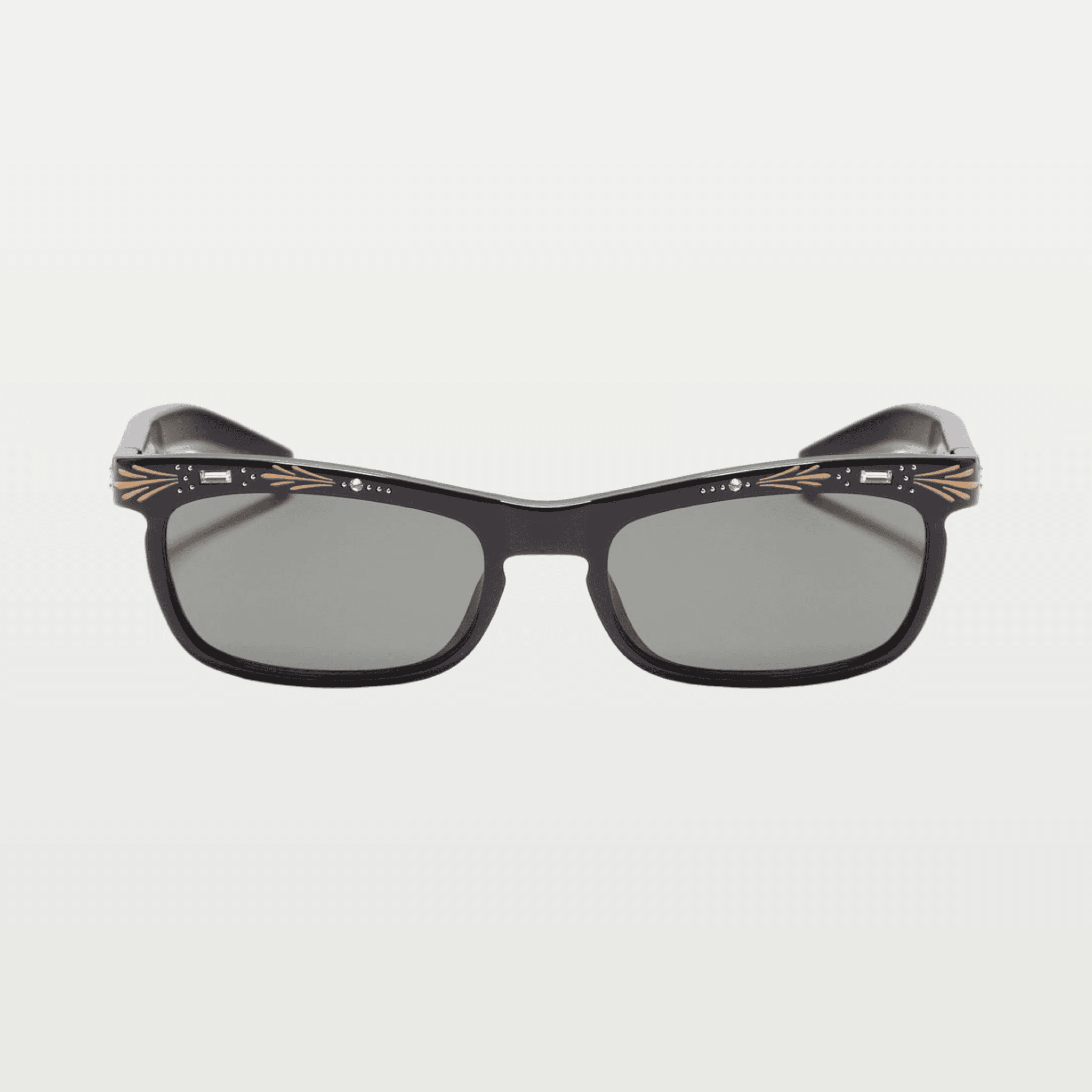 Rectangular Acetate Frames — BLACK/GRAY image